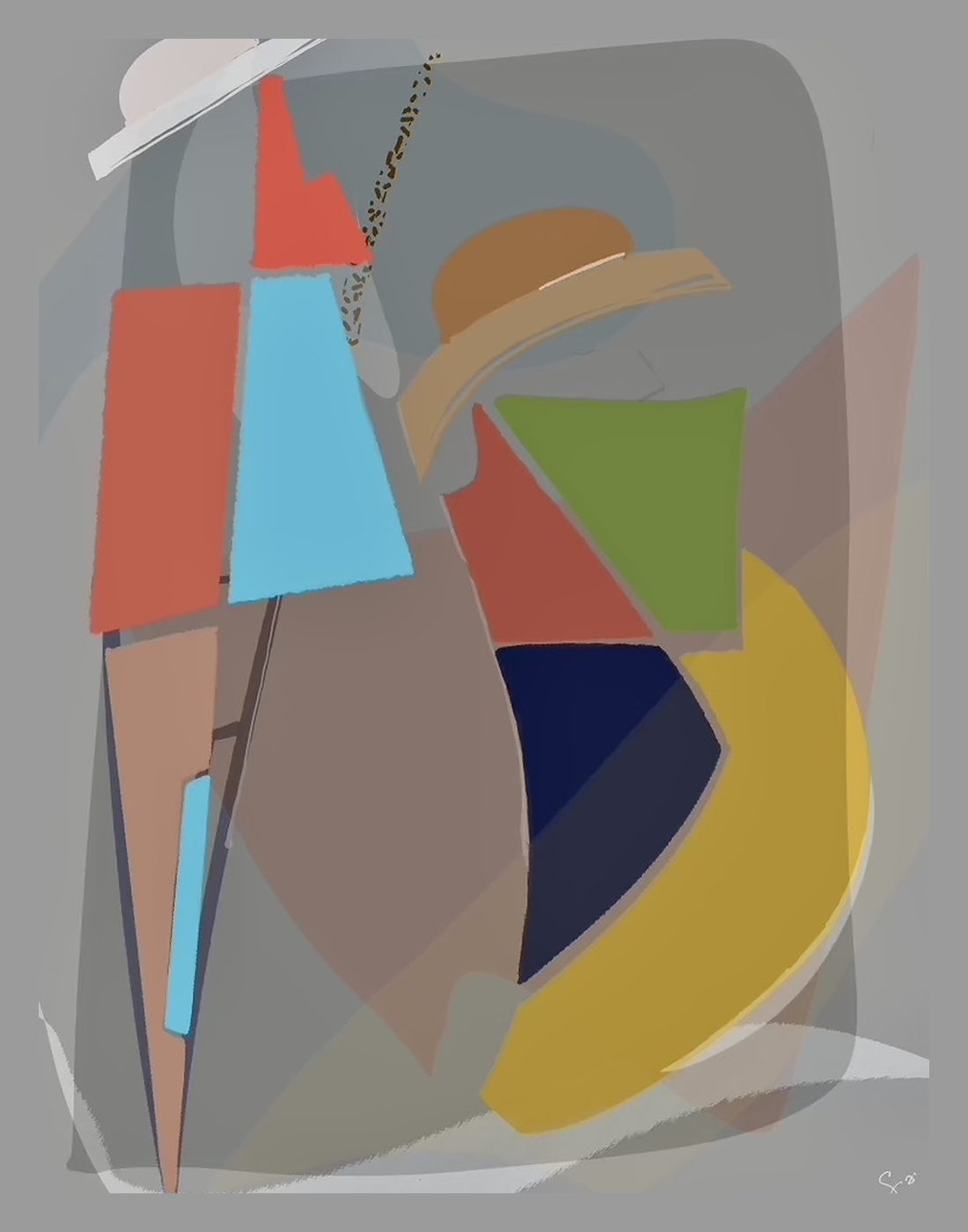 Abstract Don Quixote print