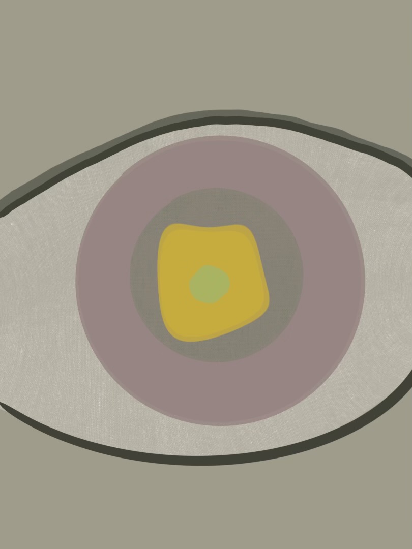 Abstract eye-shaped print in muted tones