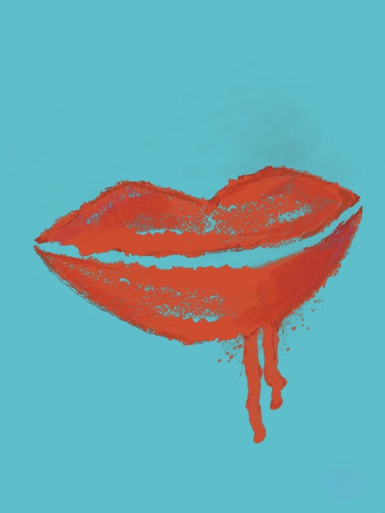 Lip Lock, a pop art lips print